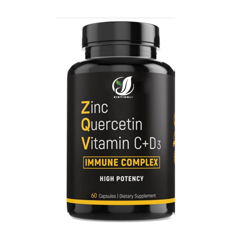 Zinc Quercetin 500mg High Efficiency Quercetin Zinc Supplement with Vitamin C, Vitamin D3, Bromelain Immune Support