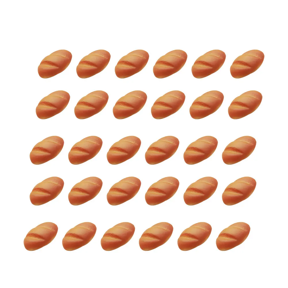 

50pcs Resin Food Jewelry Kids Food Toy Resin Bread Accessory Kids Toy DIY Earrings Supplies Craft Project Gifts