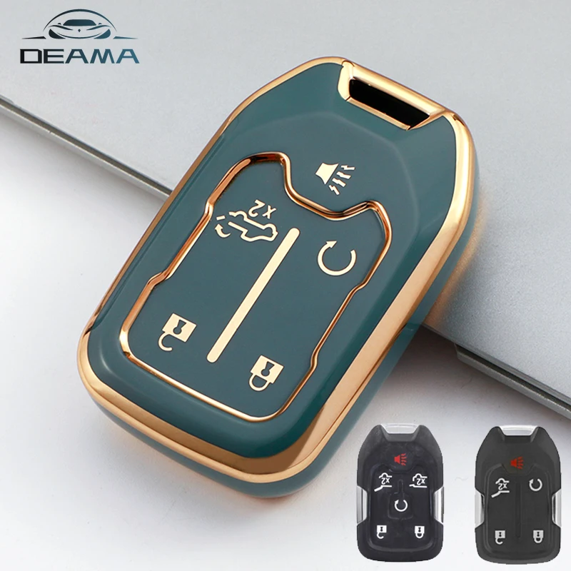 TPU Car Remote Key Case Cover Shell for CHEVROLET Silverado GMC Sierra 1500 2500HD 3500HD Terrain Acadia 2020 2021 2022