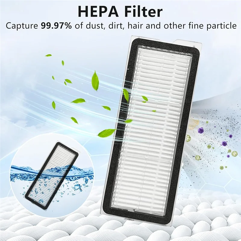 

B90B-21PCS Replacement Parts For Roborock QV 35A /QR 598 /QR 798 Vacuum Cleaner Parts Main Side Brush Hepa Filter Rag Dust Bag