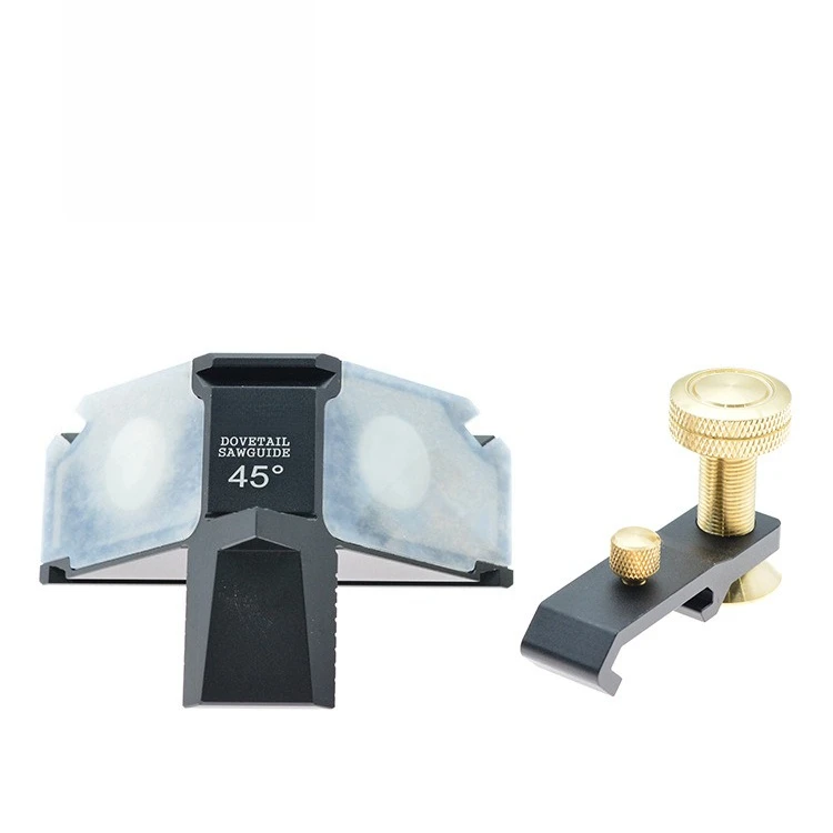 Woodworking Double 45 ° Sawing Model Precision Mortise and Tenon Fixture Dovetail Tenon Angle Limit Auxiliary Device