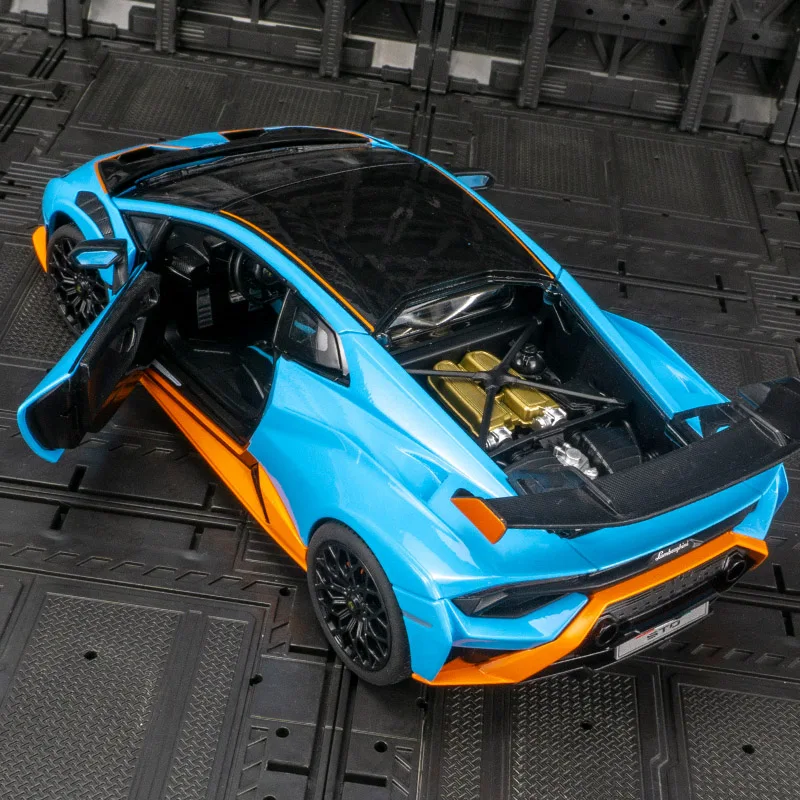 

Растар 1:18 большая модель суперкара из сплава Lamborghini Huracan STO, подходящая для коллекции, богатых деталей, тонкая работа