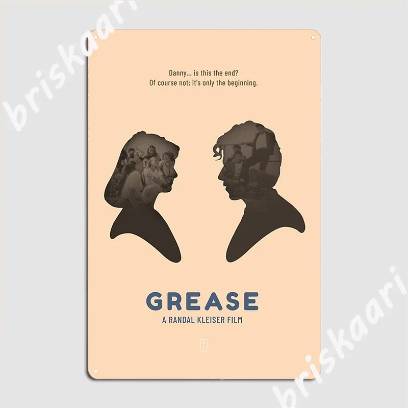 Grease Movie Poster Metal Plaque Poster Custom Cinema Wall Pub Tin Sign Posters
