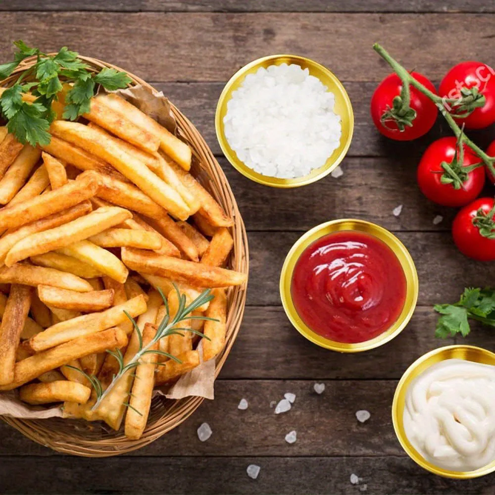 8 قطعة/المجموعة الذهب الفولاذ المقاوم للصدأ الذهبي أطباق توابل وصلصة المقبلات التوابل تخدم أطباق مجموعات صينية أطباق توابل أدوات المائدة المطبخ #5