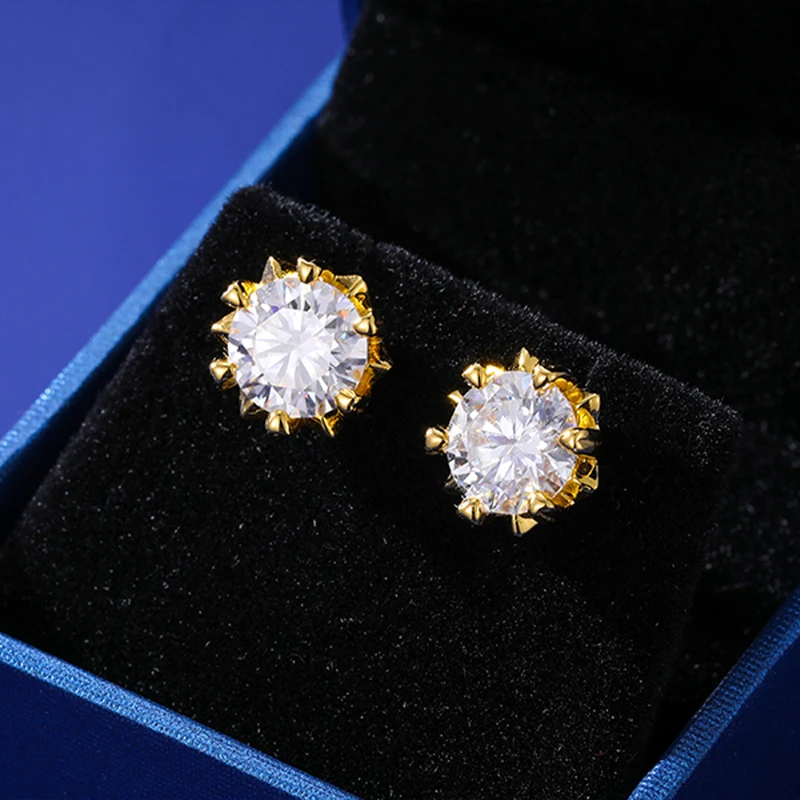 أقراط مويسانيتي من الفضة الإسترليني S925 على شكل ندفة الثلج تصميم ذو إحساس عالي الجودة وخفيف فاخر على طراز الهيب هوب روك Y2K #4