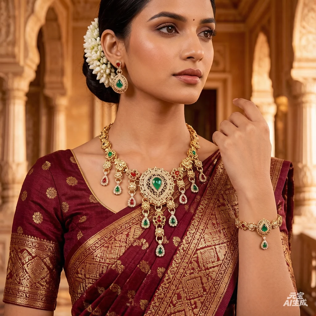 

Новый женский комплект украшений из четырех предметов: модное ожерелье и бижутерия для свадьбы и танцев