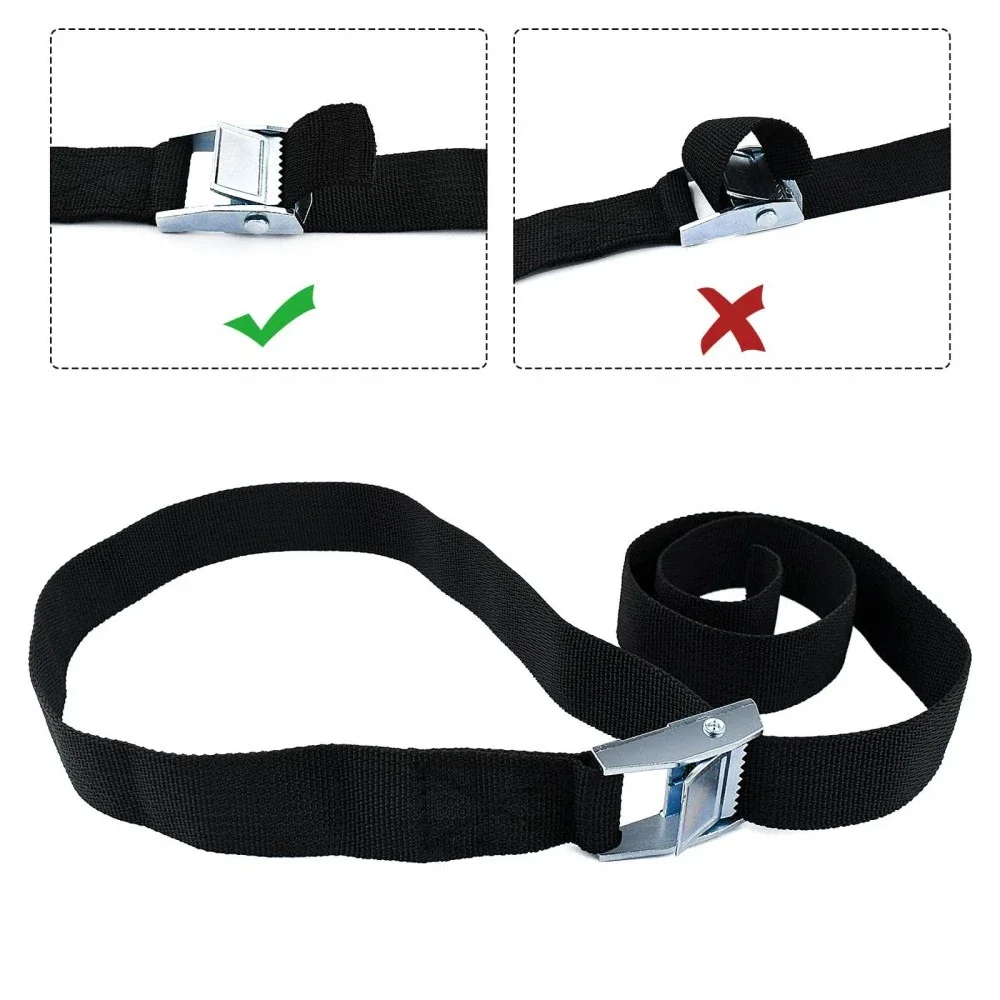 

4PCS Motorcycle Bbicycle Freight Fixed Straps Clamp-lock Tension Straps for RV Motorhome Truck Rack Securing Accessories 1M