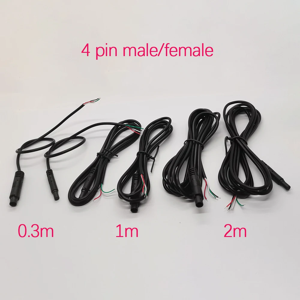 4-Pin Mini-DIN-Stecker und -Buchse, Kfz-Kabelbaum, 0,3 m, 1 m, 2 m, Kabel für Rückfahrkamera, Stromverlängerungskabel für Ambientebeleuchtung, blankes Kabel – Detail 7