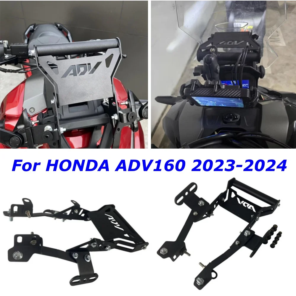 For HONDA ADV160 ADV 160 2023 2024 Motorcycle Windshield Forward Moving Bracket Adjustable Navigation Holder Accessories