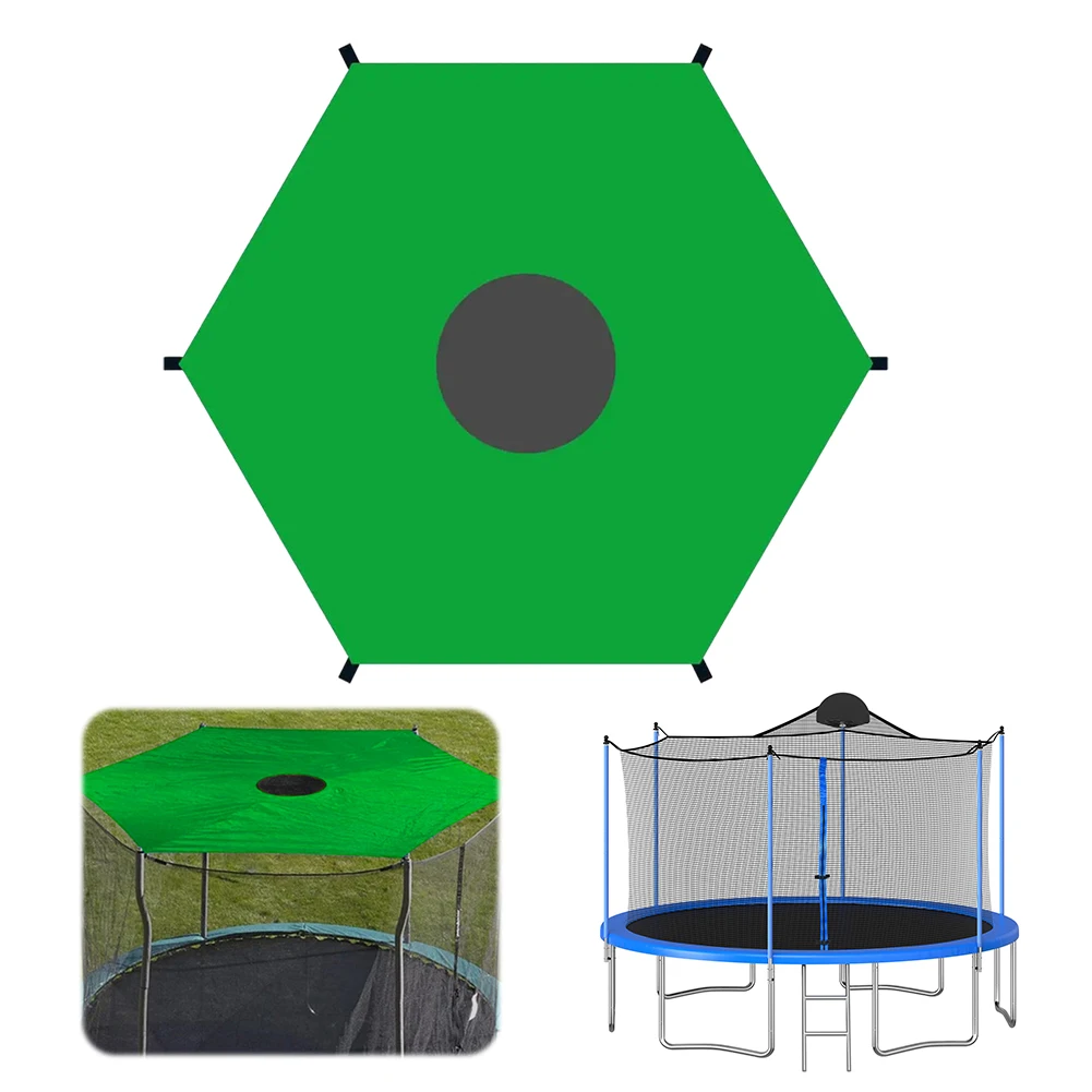 6/8/10ft Trampoline Canopy Anti- Trampolines Sunshade Accessories Trampoline Sun Shade Cover for Outdoor Backyard Playground