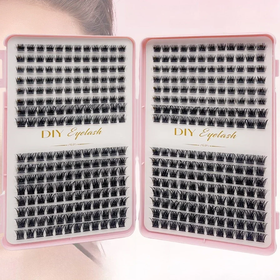 Dicke & Flauschige DIY Cluster-Wimpern 30D/100D Gemischte Dichte Gemischte Länge Einzelne Wimpernverlängerung – Detail 4