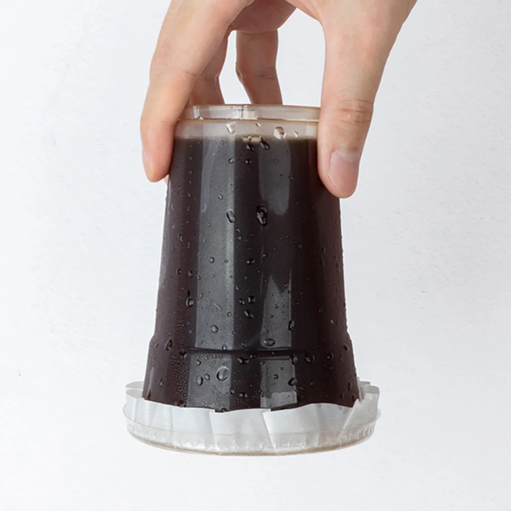 

500 Pcs Leak-proof Sealing Paper Milk Tea Cup Film Spill Leakproof Pad Pads Sealed Sealer Leaking The Circle Coffee