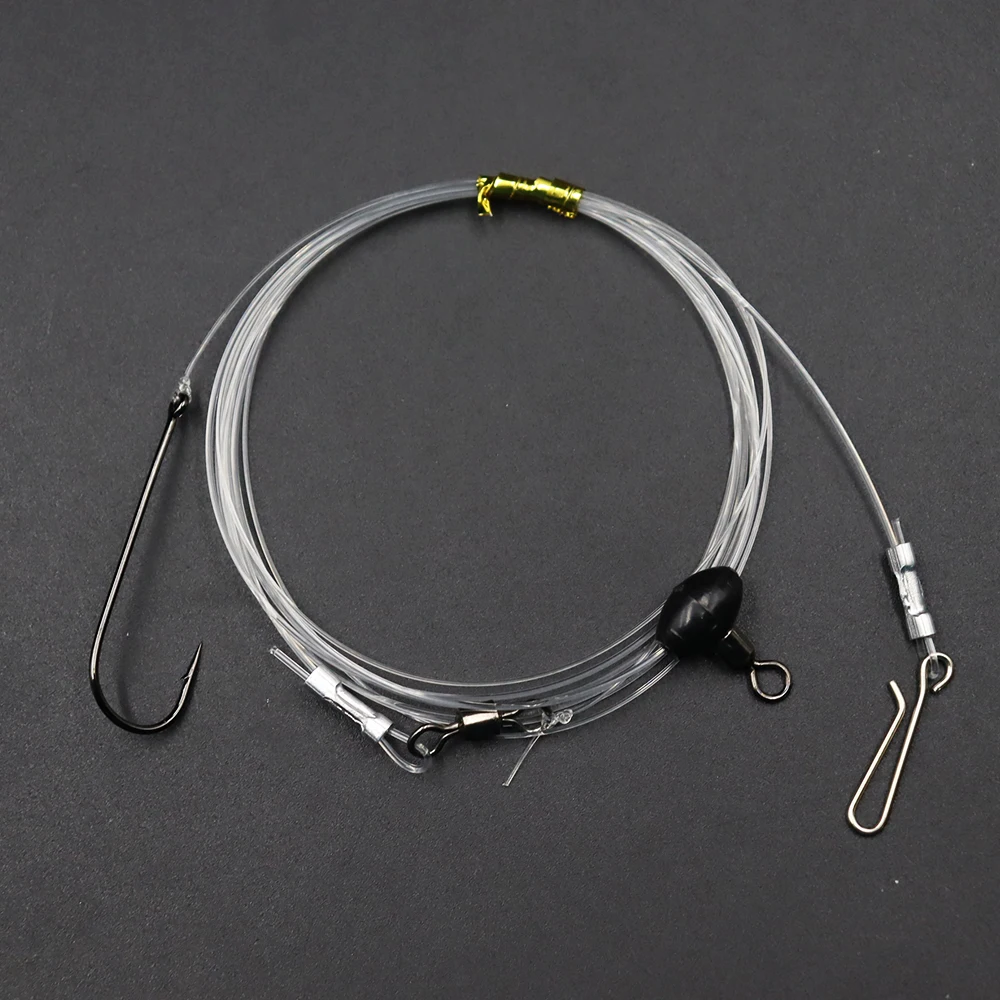 ZYZHE 1 Stück Surf-Angelrigs mit Rollen und Einzelhaken 1/0 # 2/0 # Flapper Rigs für Weitwurf-Strandangeln mit Ködern – Detail 8