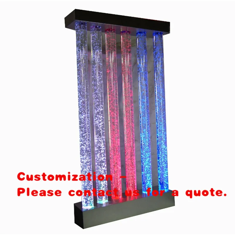 custom.Indoor Feature LED Light Decoration Bubble Tube  Big Size Acrylic Bubble Wall Room Divider Screen