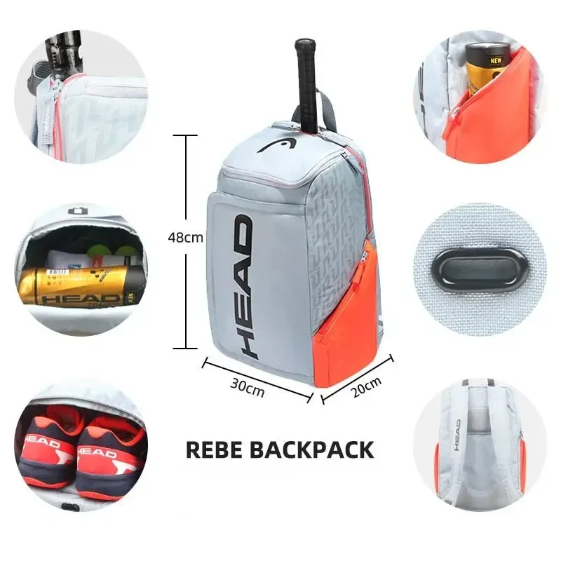 HEAD Original Radical Tennis Backpack 2-Pack Rackets Men's Bag Tenis Bag Women Padel Sports Backpack