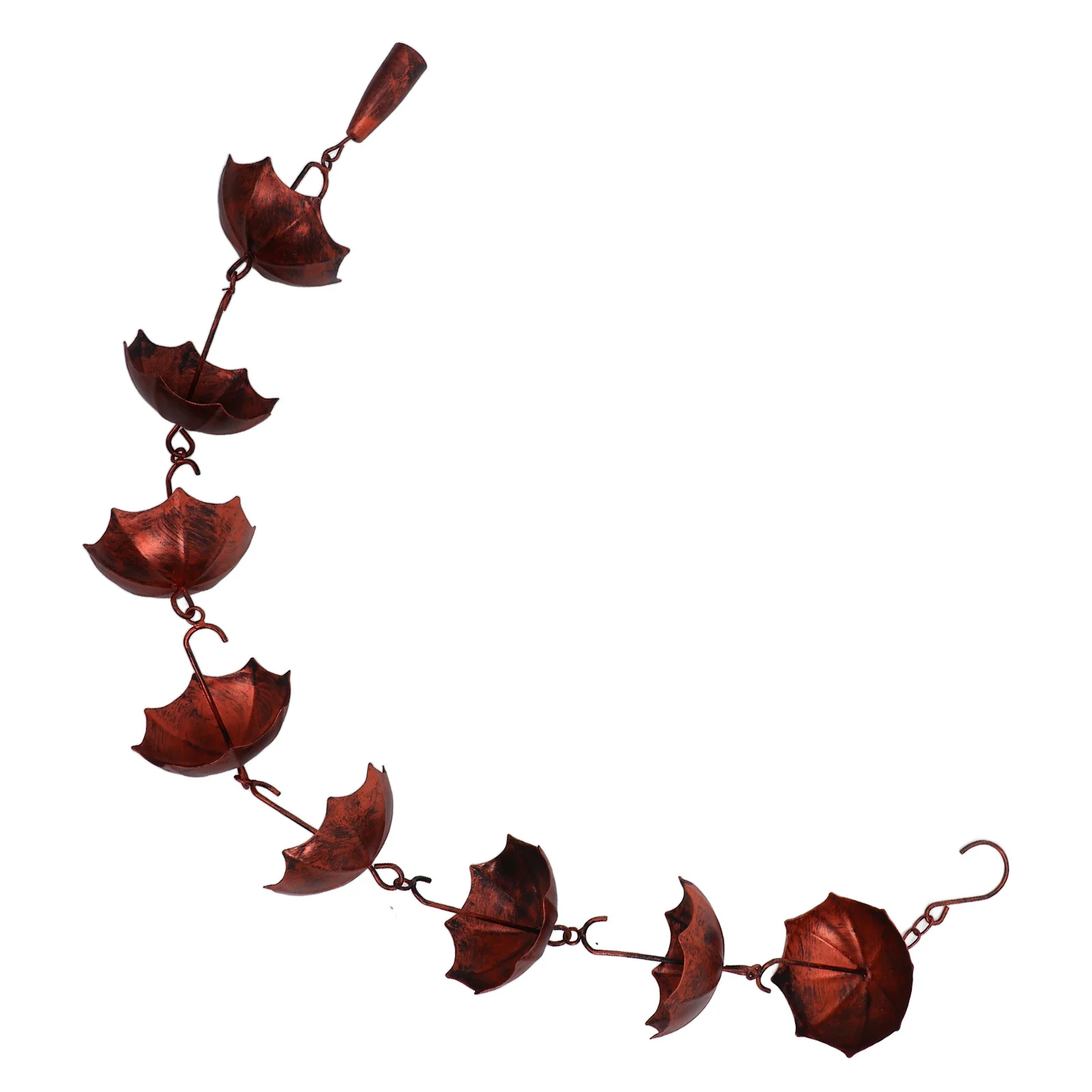 

Metal Rain Chain for Gutter Downspout Vintage Wind Chime Bell Decorative Water Flow Guide Corner Drainage Solution