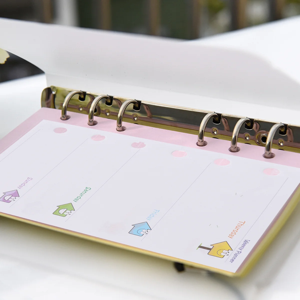 3 قطعة A7 ورق إعادة تعبئة أوراق فضفاضة 6-حلقة الموثق استبدال الأساسية سطح الكتابة السلس للمدرسة مكتب المنزل دفتر مخطط #2