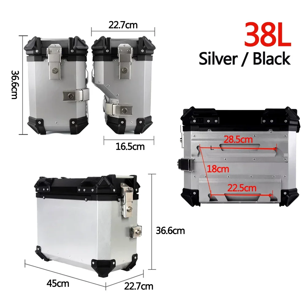 For Benelli TRK502X TRK502 High quality side box Aluminum Alloy Side Box TRK 502X Side Box Right Avoidance Exhaust Pipe Bracket