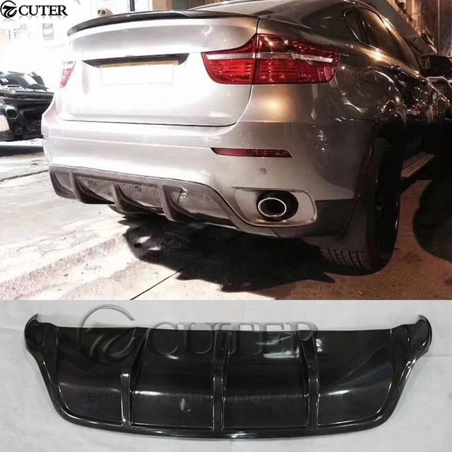 E71 x 6 x6mカーボンファイバーリアバンパーディフューザー,bmw e71 