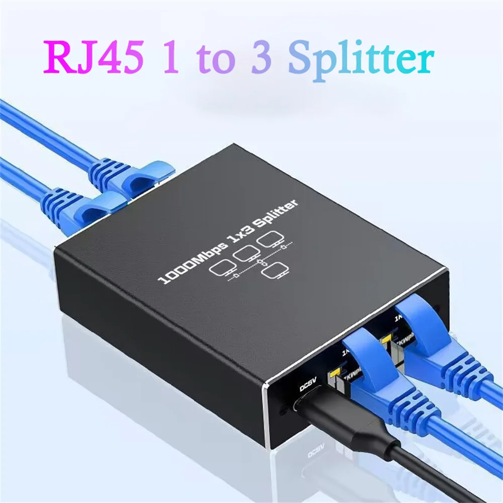 1000Mbps 1 em 4 saídas Ethernet Adaptador 1 a 2/3/4 RJ45 LAN Internet Splitter Cat 6 RJ45 Gigabit Switch