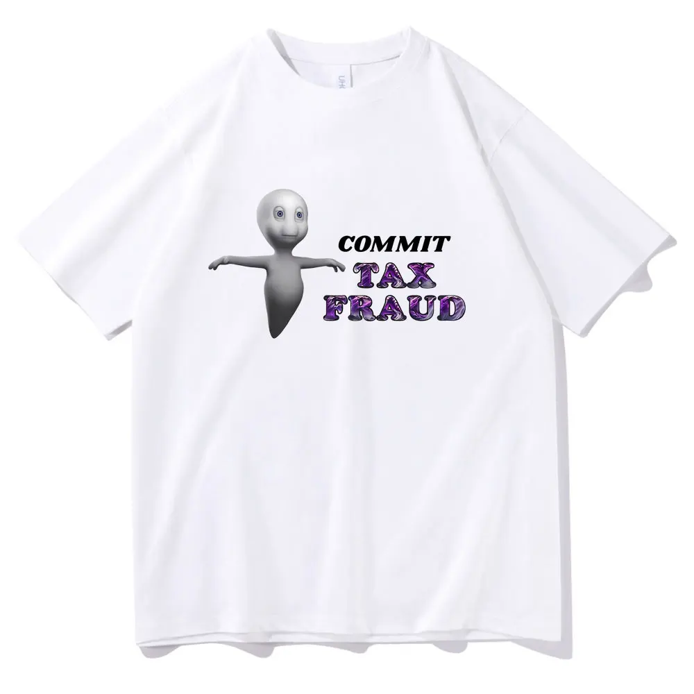 

Casper The Ghost Commit Tax Fraud Spooky Funny Meme T Shirt Men Women Fashion Casual Oversized T-shirst Male 100% Cotton Tshirt