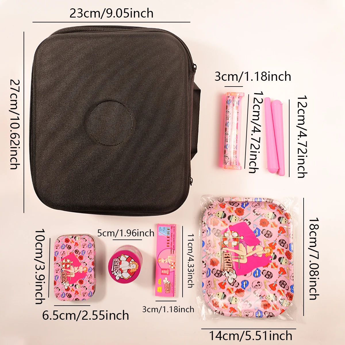 

1 Set of High-End Smoking Accessories, Random Color Delivery, 50mm Grinder, Cigarette Rolling Machine, Storage Box, Storage Tube, Cigarette Rolling Kit, Cigarette Grinding Tool Set, Cigarette Tray, Cigarette Paper, Tool Kit Smoking Set, Smoking Accessorie