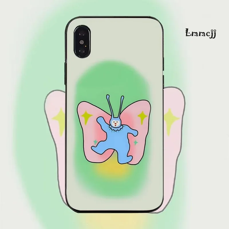 Lmmcjj INS Butterfly Phone Case For Samsung Galaxy A53 5G A54 A52 S22 Ultra A23 A22 S21 FE A14 A13 S23 Plus Silicone Phone Cover