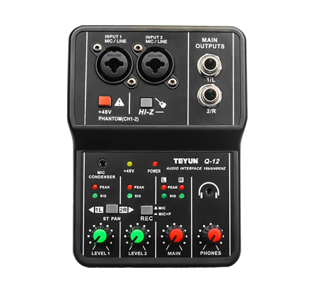 Wholesale Professional Mini Audio Multimedia Video Interface Usb 2 Channels Recording for Living Broadcast