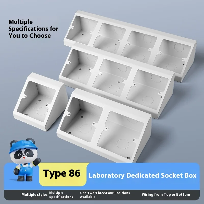 

Laboratory Socket Bottom Box Test Bench Booth 86 Open-mounted Stainless Steel Angle Triangle Inclined Island Socket Box