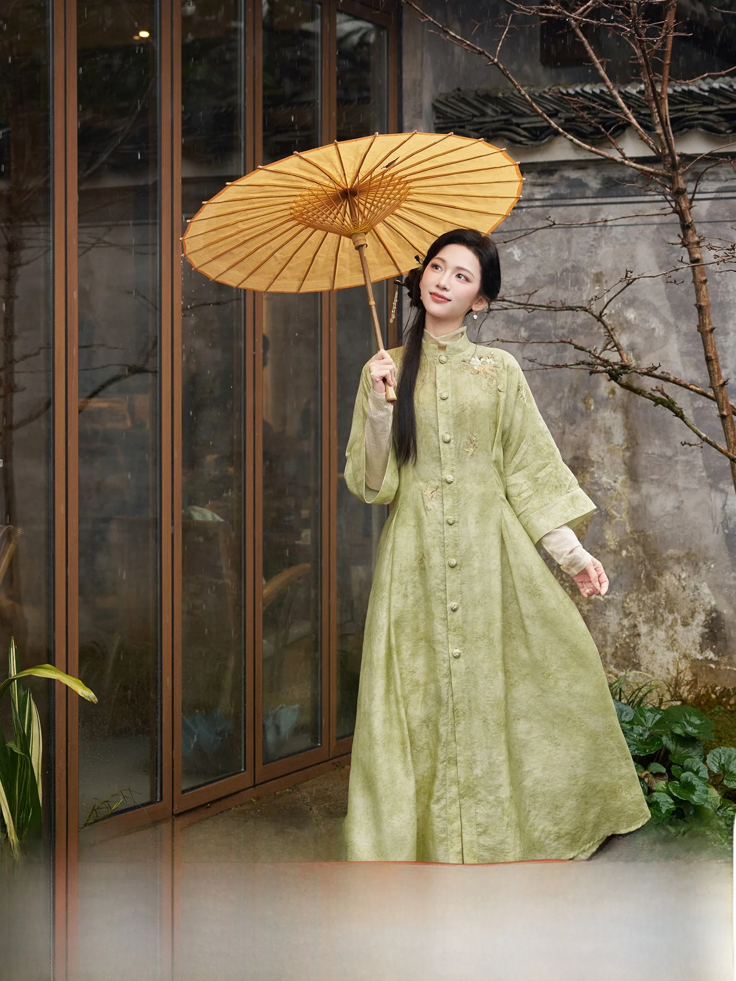 

Thirteen Surplus Small Lotus Seed Spring Tea Color Chinese Sle Embroidered Silk Women's Dr Fre Daily Faionable