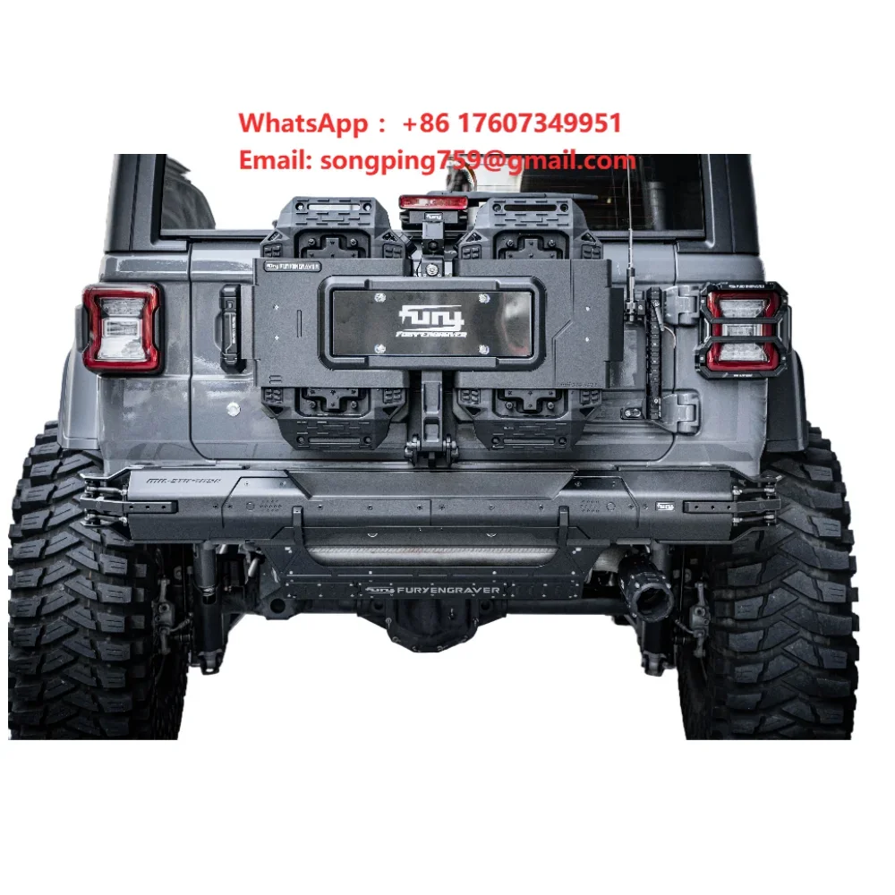 Lantsun F2004 Rear Grille Bumper Intake Hood Mesh Grid Aluminum Alloy Steel for Jeep Wrangler JL 2018++