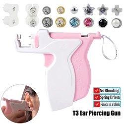 T3 Professional Ear Piercing Gun Sterile Ear Piercing Device New Design Home Use Ear Cartilage Tragus Helix Piercing Tool