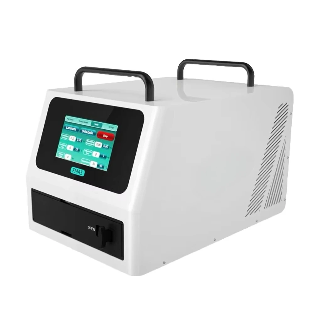 FM45 Lamination Debubble Machine for Flat Curved Screen Within 12.9'' Built in Air Compressor Vacuum Pump Screen Refurbish