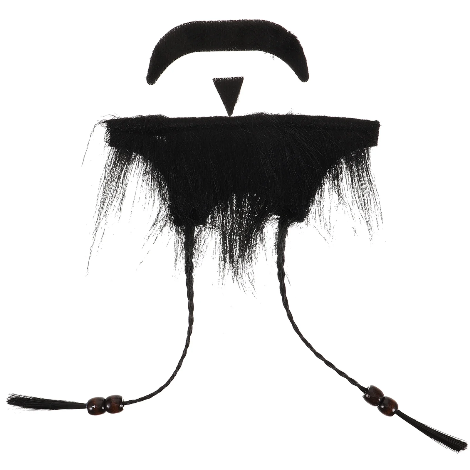 

1Set Fake Beard Kit Realistic False Mustache Funny Chin Braid Beard Cosplay Costume Party Pirate Accessories Fake Beards