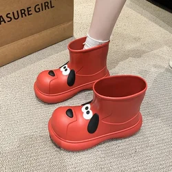 Women Cartoon Dog Rainboots Parent Child Rain Shoes EVA Non-slip Outdoor Waterproof Shoes Girls Soft Sole LIGHTWEIGHT Rain Boots