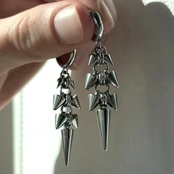 Gothic Stainless Steel Rivet Earrings Men Women Cool Accessories Aesthetic Korean Earrings Jewelry Punk Hip Hop Earrings