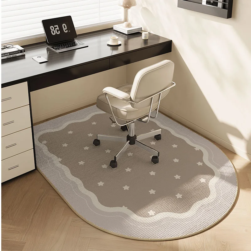 VIKAMA Computer Chair, Floor Mat, Study Desk, Anti-Slip Bedroom Dressing Table, Flannel Carpet, Home Decoration