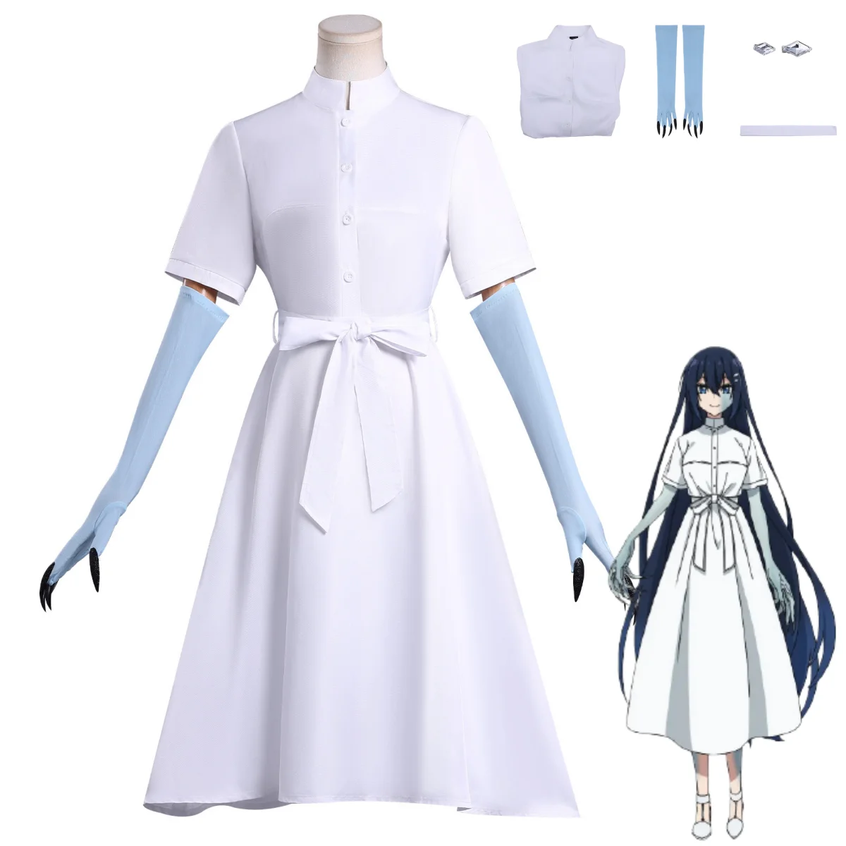 

Аниме: Этот монстр хочет съесть меня, Оуми Шиори ‌ Костюм для косплея: белое платье-футболка, сексуальный карнавальный наряд для женщин