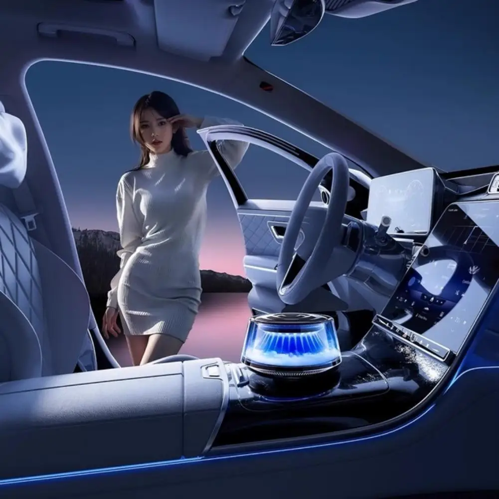 

-Universal Rechargeable Car Fragrance Diffuser For All Vehicles -Smart Start-Stop Automated Spray 7 French-Inspired Scents