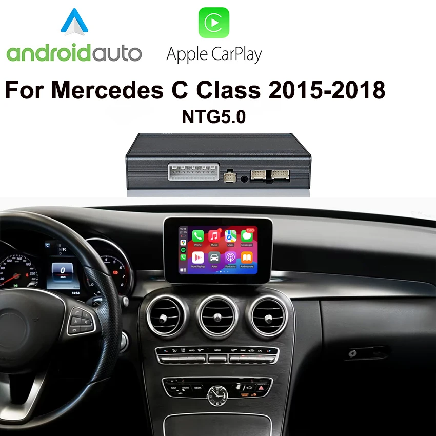 

Wireless Carplay Android Auto Oem Screen Upgrade Module For Mercedes Benz C Class 2015-2018 NTG5.0 System