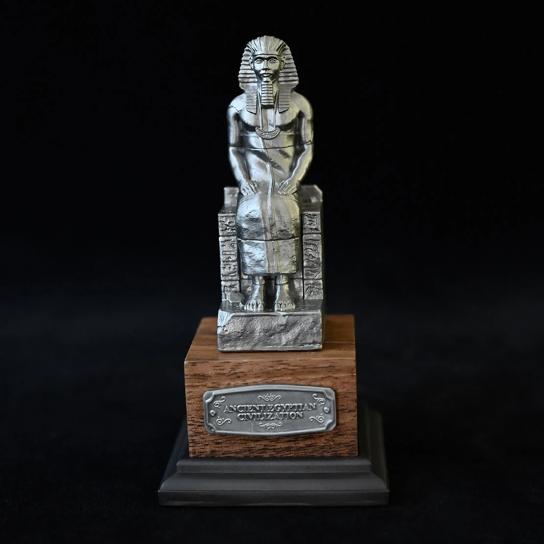 Hand-Painted Epoxy Resin Egyptian Pharaoh Statue 115mm - Desktop Home Office Decor Gift