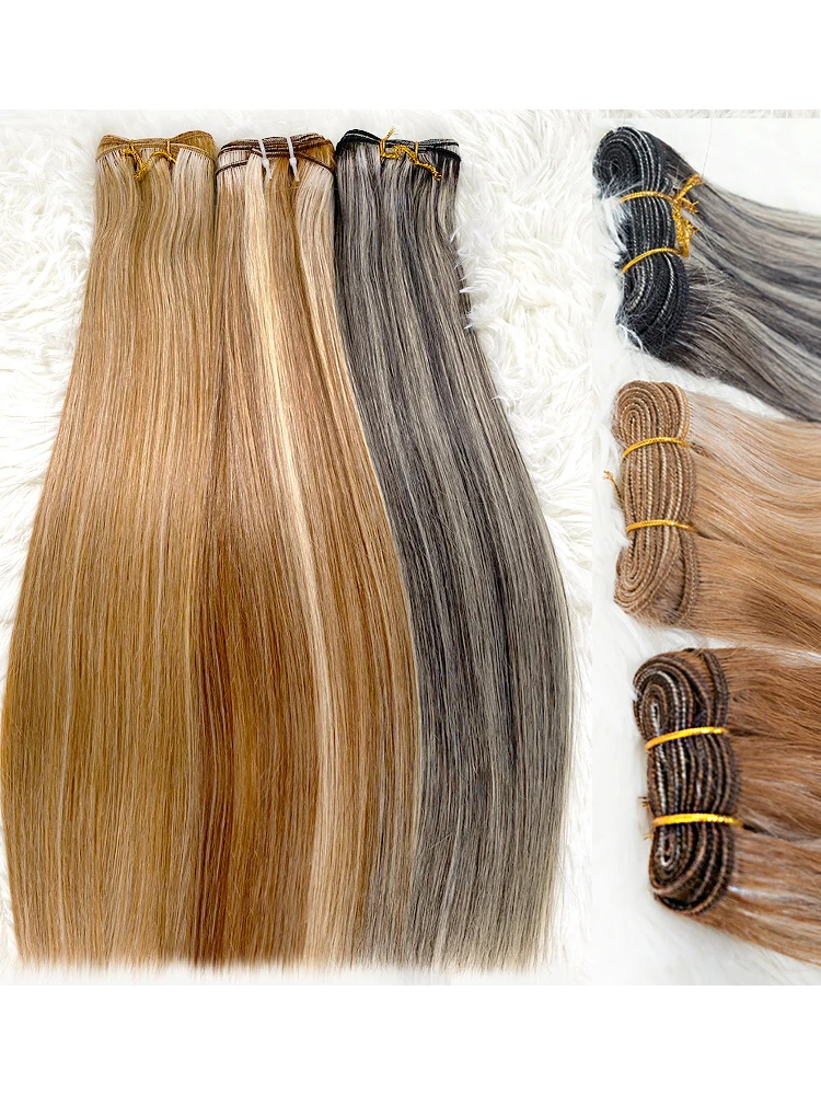Shinehair 100% Echt Menselijk Haarverlenging Steil Haar Bundels Weft Natuurlijk Zwart Bulks Blond Braziliaans Remy Haar 613 - afbeelding 2