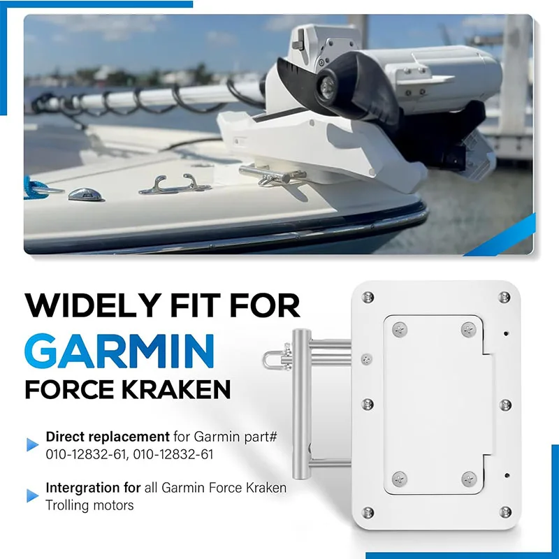 Replacement for Garmin 010-12832-60/61 Quick Release Mount for Garmin Force Kraken Trolling Motor, 010-12832-60,0100209801,White