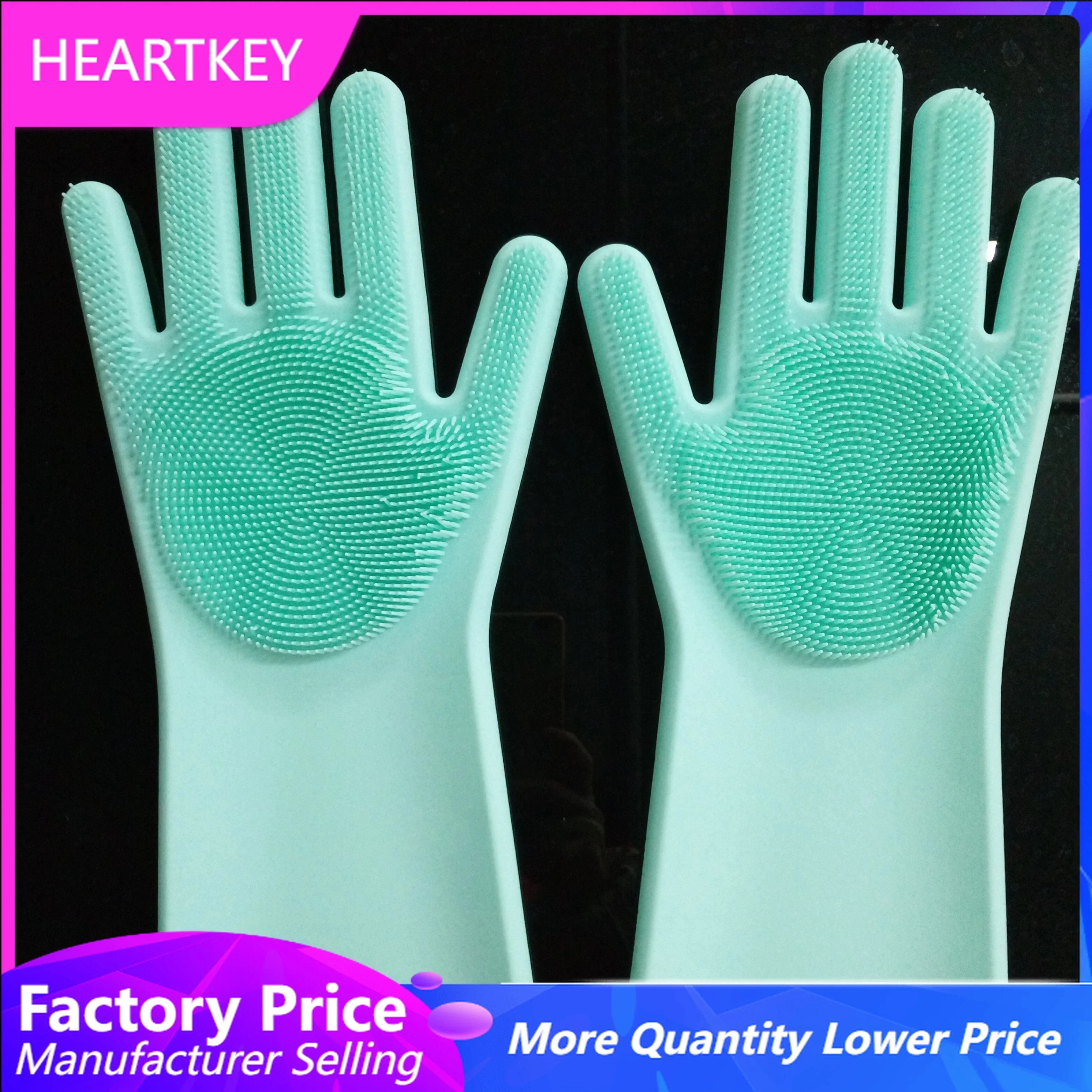 

Washing Cleaning Gloves Heat Resistant Silicone Dishwashing Gloves