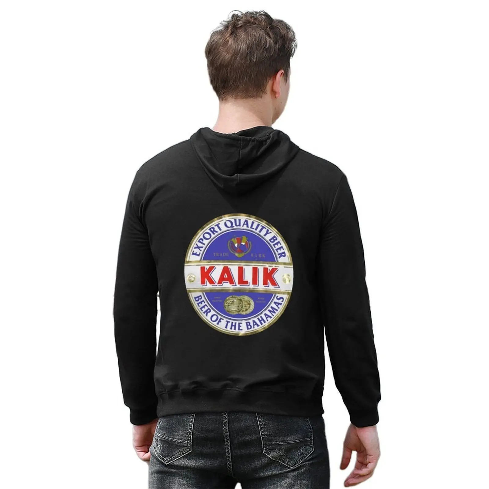 Kalik - شرب البيرة شعار هوديي ملابس الخريف ملابس الخريف الكورية الرجال الشتاء سترة الرجال الملابس الجديدة في هوديس