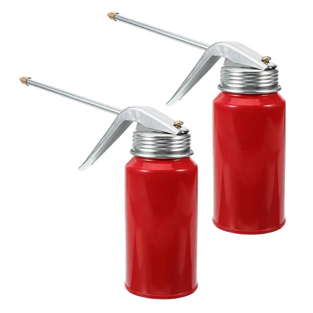 2 Stuks Handleiding Olie Kan Hoge Druk Metalen Pomp Smering Fles Motorfiets Auto Vet Tool Handheld Olieman Precisie Mondstuk