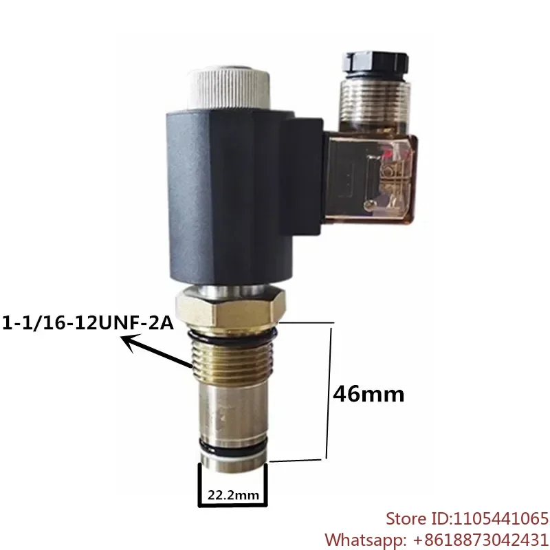V6068-DC24V Hydraulic Thread Cartridge Electromagnetic Cut-off Pressure Keeping Valve Pressure Relief Tubular Cartridge Valve