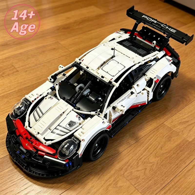 

1580 деталей, масштаб 1:10, конструктор Technic MOC 911RSR, классический суперкар, для сборки, для мальчиков, украшение дома, подарки на день рождения