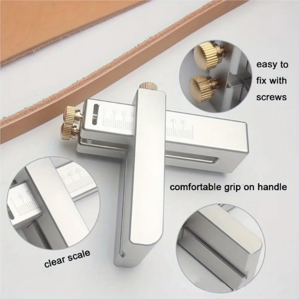 Portable Mini Aluminum Alloy Adjustable Leather Strap Cutter Belt Watch Bands Luggage Straps Craft Tool for DIY Handheld Cutting