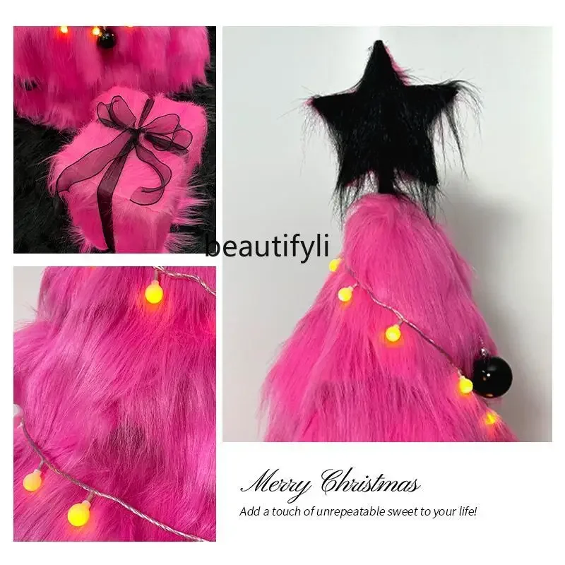 

Q181 Pink Christmas Tree Home Large Living Room Ornaments High-end Christmas Decoration